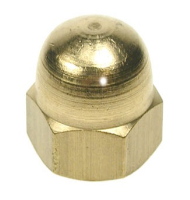 Solid Brass Hexagon Dome Nuts