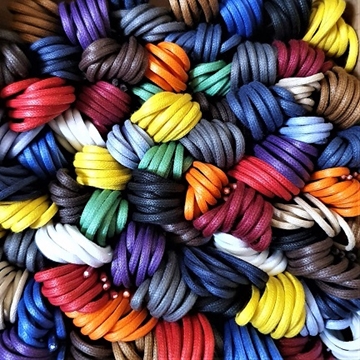 2 mm round waxed cotton shoelaces