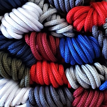 4 mm round bootlaces plain colour