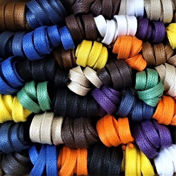 6 mm flat waxed cotton shoelaces
