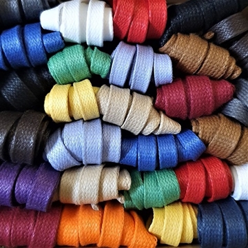 9 mm flat waxed cotton laces