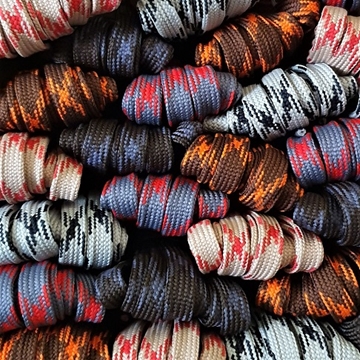 9 mm flat bootlaces patterned