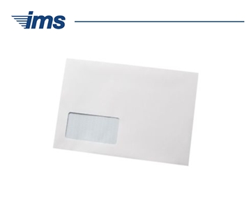 White Low Window Machine Envelopes