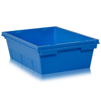 Pack of 5 - 17 Litre Heavy Duty Plastic Tote Boxes - NO LID
