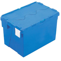 Pack of 2 - 65 Litre Heavy Duty ALC Plastic Storage Boxes With Attached Lids