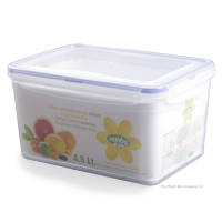 4.5 Litre Rectangular Plastic Food Storage Box With Clip Lid