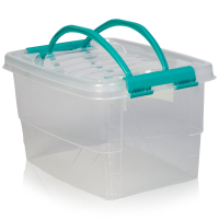 7 Litre Handy Plastic Storage Box with Handle and Lid