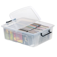 Pack of 5 - 24 Litre Smart Storemaster Plastic Storage Boxes with Lids