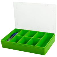 29cm (3.01) Wham Hobby Craft Bits and Bobs 8 Compartment Organiser Plastic Box