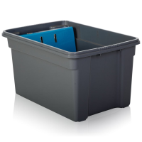Pack of 5 - 50 Litre Stack and Store Plastic Storage Boxes