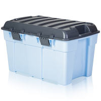 Pack of 4 - 48 Litre Plastic Trunk Storage Boxes 