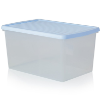 Pack of 5 - 54 Litre Wham Plastic Storage Boxes with Lids 