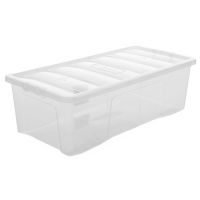 Pack of 3 - 62 Litre?Crystal Plastic Storage Boxes?with Lids