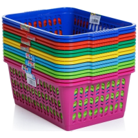 Pack of 2 - Large Plastic Handy Tidy Baskets