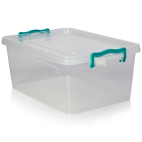 Pack of 3 - 13 Litre Shallow Box with Clip on Lid - 021103