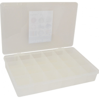 Large Organiser Box 7.01 with 24 Dividers Clear/Clear   13803 