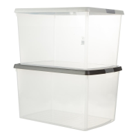 Pack of 3 - 62 Litre Wham Clip Storage Box with Lid 13.02
