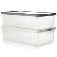 Pack of 3 - 30 Litre Wham Clip Storage Box with Lid 13.01