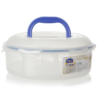 5.5 Litre Round Food Container with Cake Tray and Carrying Handle