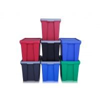 Pack of 4 - 24 Litre Wham Bam Strong Plastic Storage Boxes with Lids
