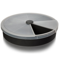 24cm (13.01) Round Plastic Organiser With Lid and 8 Divisions