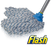 Flash Microfibre/Cotton Twist Mop and Extending Handle