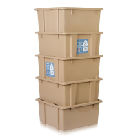 Pack of 5 - 16 Litre Recycled Bank Note Stack and Store Box