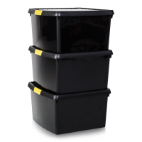 Pack of 3 - 25.5 Litre Recycled Wham Clip Box 10.02