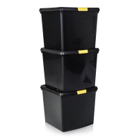 Pack of 3 - 37 Litre Recycled Wham Clip Box 10.03