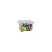 Pack of 5 - 24 Litre Wham Crystal Plastic Storage Boxes with Lids