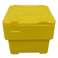 60 Litre Grit Bin Set - Bin, Scoop and Salt - Yellow