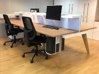 Wood Finish Bench Desks In West Sussex