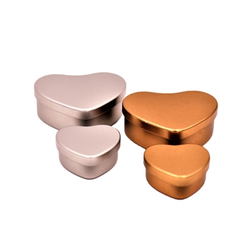 Heart Shaped Tin in Silver or Rose Gold