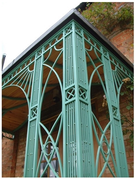 Ornate Bespoke Wrought Iron Porch