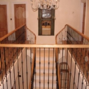 Wrought Iron Balustrade with Oak Handrail 