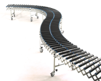 British Made Flexible Extending Roller Conveyor For Recycling Applications