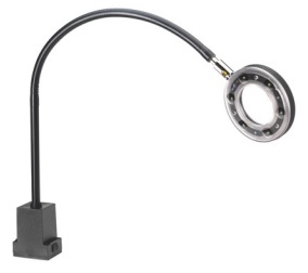 LED lamp with magnifying glass