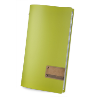 18 x DAG Personalised A4 Recycled Lime Green Leather menu covers