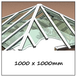 Double Glazed Roof Lantern - 1000 x 1000mm