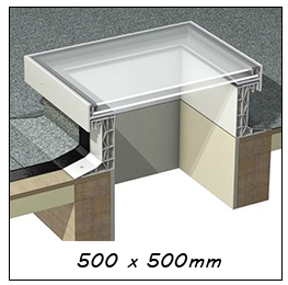 EG S2 - Flat Glazed Rooflight (640mm x 640mm Double Glazed) 