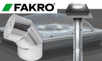 FAKRO SRF 350 - 350mm Flat Roof Sun Tube Kit (Rigid Tube)