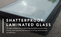600 x 1200mm Permaroof Glass Edge Flat Glazed Rooflight