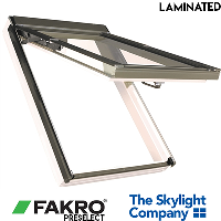 FAKRO PreSelect Rooflight - White Painted FPW-V P2 Dual Top Hung Roof Window - Laminated
