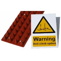 Anti Climb Prikla Supa-Strip - 4 metre pack with HiVis Warning Sign