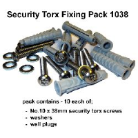 Security Torx - Down Pipe Cover Fixing Pack 1038
