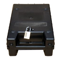 CIT (Cash in Transit) box with padlockable hasp fitting