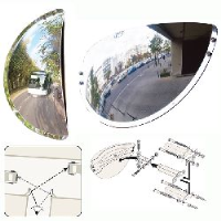 Unbreakable Half Round VUMAX Wide Angle Mirror - choice of sizes