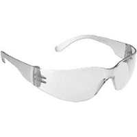 Safety Specs - modern wraparound style - clear polycarb lens