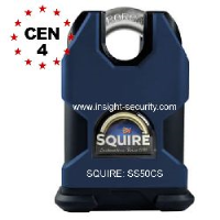 Squire SS50CS 50mm High Security Solid Steel Close Shackle Padlock CEN4
