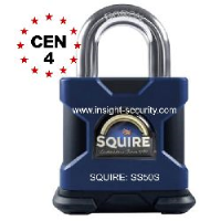 Squire SS50S 50mm High Security Solid Steel Open Shackle Padlock CEN4
